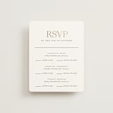 "Initialed" - Foil-Pressed Multi-Event RSVP Cards in Chantilly by Jessica Williams - Front