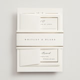 "Luster" - Foil-Pressed Multi-Event RSVP Cards in Cotton by Stacey Meacham - Assembled with Belly Band