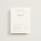 "Sophisticate" - Foil-Pressed Multi-Event RSVP Cards in Silk by Kelly Schmidt - Front