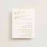 "The Wedding" - Foil-Pressed Multi-Event RSVP Cards in Marshmallow by Kaydi Bishop - Front