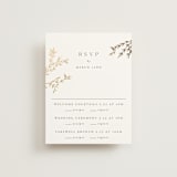 "Swoon" - Foil-Pressed Multi-Event RSVP Cards in Cotton by Carolyn Nicks - Front
