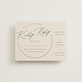 "Encircled Love" - Foil-Pressed Multi-Event RSVP Cards in Taupe by Kelly Schmidt - Front