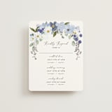 "Layered florals" - Foil-Pressed Multi-Event RSVP Cards in Serenity by Susan Moyal - Front
