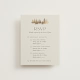 "Vista" - Foil-Pressed Multi-Event RSVP Cards in Fallen Snow by Robin Ott - Front