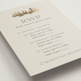 "Vista" - Foil-Pressed Multi-Event RSVP Cards in Fallen Snow by Robin Ott - Detail