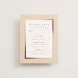 "Romantic Frame" - Foil-Pressed Multi-Event RSVP Cards in Peony by Wildfield Paper Co - Front