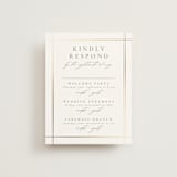 "Classic Line Frame" - Foil-Pressed Multi-Event RSVP Cards in Silk by Wildfield Paper Co - Front