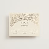 "Royalty" - Foil-Pressed Multi-Event RSVP Cards in Cream by Jen Owens - Front