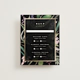 "Bold Bouquet" - Foil-Pressed Multi-Event RSVP Cards in Midnight by Susan Moyal - Front