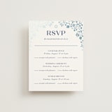 "Pomegranate Floral Frame" - Foil-Pressed Multi-Event RSVP Cards in Royal by Nam Bourassa - Front