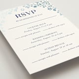 "Pomegranate Floral Frame" - Foil-Pressed Multi-Event RSVP Cards in Royal by Nam Bourassa - Detail