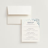 "Pomegranate Floral Frame" - Foil-Pressed Multi-Event RSVP Cards in Royal by Nam Bourassa - RSVP with Envelope