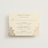 "Arunima" - Foil-Pressed Multi-Event RSVP Cards in Plum by Randi Cirelli - Front