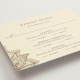 "Arunima" - Foil-Pressed Multi-Event RSVP Cards in Plum by Randi Cirelli - Detail