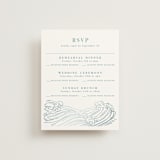 "waves" - Foil-Pressed Multi-Event RSVP Cards in Aqua by Jessie Steury - Front