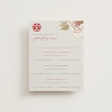 "Auspicious Peonies" - Foil-Pressed Multi-Event RSVP Cards in Evergreen by fatfatin - Front