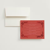 "Fiery" - Foil-Pressed Multi-Event RSVP Cards in Ruby by Ghia Designs - RSVP with Envelope