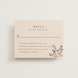 "Monogrammed Floral" - Foil-Pressed Multi-Event RSVP Cards in Harvest by Susan Moyal - Front