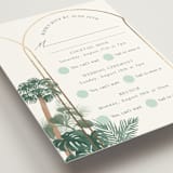 "The Greenhouse" - Foil-Pressed Multi-Event RSVP Cards in Seagreen by Elly - Detail