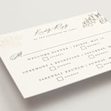 "Peaks" - Foil-Pressed Multi-Event RSVP Cards in Hunter by Sarah Brown - Detail