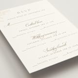 "floral crest" - Foil-Pressed Multi-Event RSVP Cards in Champagne by Cass Loh - Detail