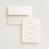 "floral crest" - Foil-Pressed Multi-Event RSVP Cards in Champagne by Cass Loh - RSVP with Envelope