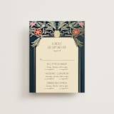 "Gilded Tapestry" - Foil-Pressed Multi-Event RSVP Cards in Midnight Garden by Simona Camp - Front