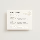 "Golden Stamp" - Foil-Pressed Multi-Event RSVP Cards in Snow by FRANI - Front