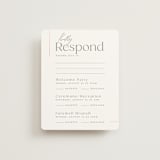 "Simple Lines" - Foil-Pressed Multi-Event RSVP Cards in Snow by Michelle Taylor - Front