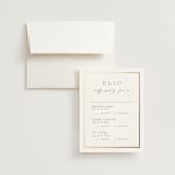 "Regal" - Foil-Pressed Multi-Event RSVP Cards in Porcelain by Nicole Walsh - RSVP with Envelope