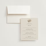 "Simple Seashell" - Foil-Pressed Multi-Event RSVP Cards in Sand by Hannah Bowman - RSVP with Envelope