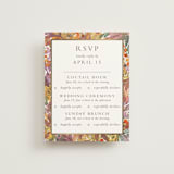 "Autumn flowers" - Foil-Pressed Multi-Event RSVP Cards in Amber by Alexandra Dzh - Front