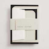 "Tuxedo" - Foil-Pressed Multi-Event RSVP Cards in Black Tie by Carolyn Nicks - Assembled with Belly Band
