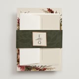 "poetique" - Foil-Pressed Multi-Event RSVP Cards in Autumn by Kate Ahn - Assembled with Belly Band