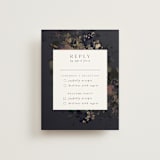 "Vintage Rose Garden" - Foil-Pressed Multi-Event RSVP Cards in Midnight by Grace Kreinbrink - Front