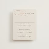 "And Centered" - Foil-Pressed Multi-Event RSVP Cards in Cream by Hooray Creative - Front