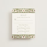 "Inlay Frame" - Foil-Pressed Multi-Event RSVP Cards in Avocado by Katharine Watson - Front