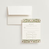 "Inlay Frame" - Foil-Pressed Multi-Event RSVP Cards in Avocado by Katharine Watson - RSVP with Envelope
