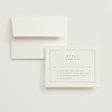 "Framed Monogram" - Foil-Pressed Multi-Event RSVP Cards in Silk by Kelly Schmidt - RSVP with Envelope