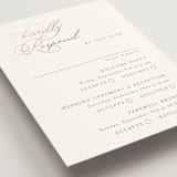 "Eternal" - Foil-Pressed Multi-Event RSVP Cards in Snow by Kaydi Bishop - Detail