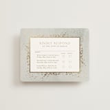"Effervescent" - Foil-Pressed Multi-Event RSVP Cards in Dove by Meggy Masters - Front