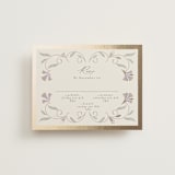 "Deco Nouveau" - Foil-Pressed Multi-Event RSVP Cards in Vanilla by Lori Wemple - Front