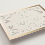 "Deco Nouveau" - Foil-Pressed Multi-Event RSVP Cards in Vanilla by lori jacobs wemple - Detail