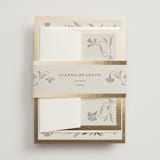 "Deco Nouveau" - Foil-Pressed Multi-Event RSVP Cards in Vanilla by lori jacobs wemple - Assembled with Belly Band