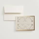 "Deco Nouveau" - Foil-Pressed Multi-Event RSVP Cards in Vanilla by lori jacobs wemple - RSVP with Envelope