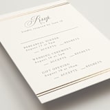 "Classic Elegance" - Foil-Pressed Multi-Event RSVP Cards in Pearl by Nicole Walsh - Detail