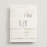 "Unite" - Foil-Pressed Multi-Event RSVP Cards in Opal by Leah Bisch - Assembled with Belly Band
