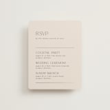 "Modern Corner" - Foil-Pressed Multi-Event RSVP Cards in Linen by Kelly Schmidt - Front