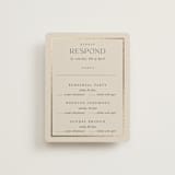 "Timeless Charm" - Foil-Pressed Multi-Event RSVP Cards in Charcoal by Lucrecia Caporale - Front