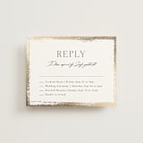 "Brushed Edge" - Foil-Pressed Multi-Event RSVP Cards in Silk by Kelly Schmidt - Front